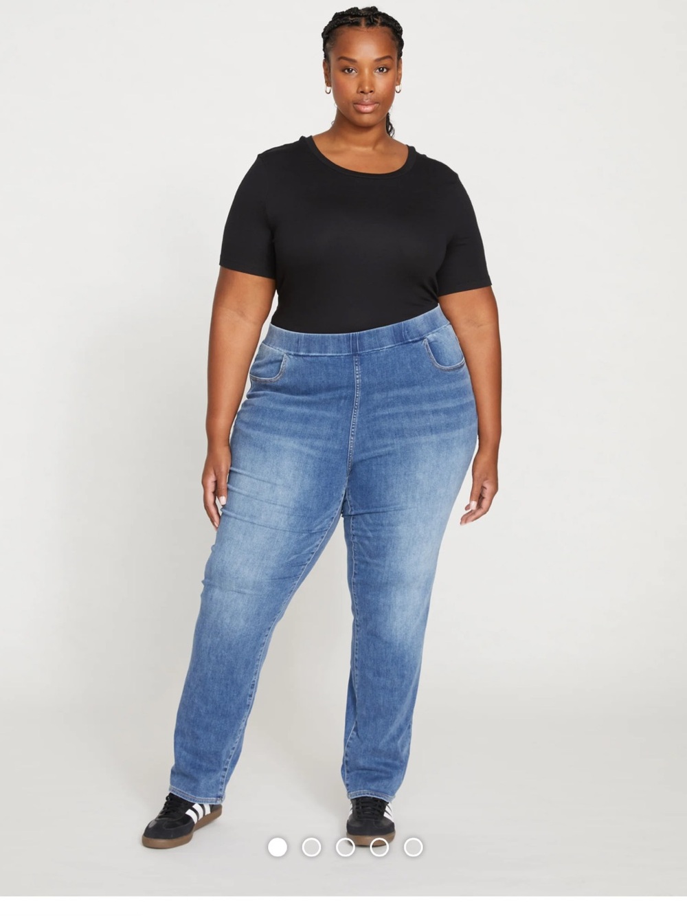 Universal Standard ComfortDenim Stovepipe Straight-Leg Jeans in Medium Blue‎ NWT